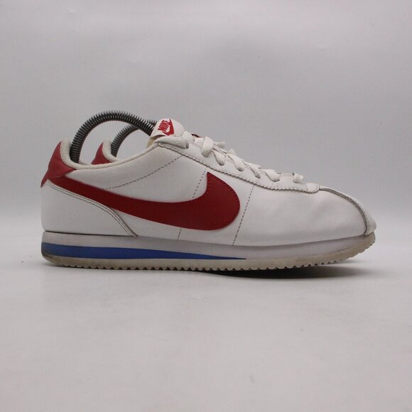 Nike Cortez Forrest Gump Leather White Red Blue Men's 8.5 Sneakers 819719-103